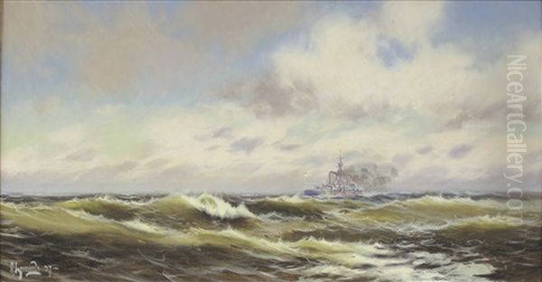Barco A Vapor En El Rio De La Plata - view 1