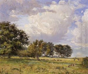 Sommertag In Jaegersborg Dyrehave, Kopenhagen by Adolf Alfred Larsen