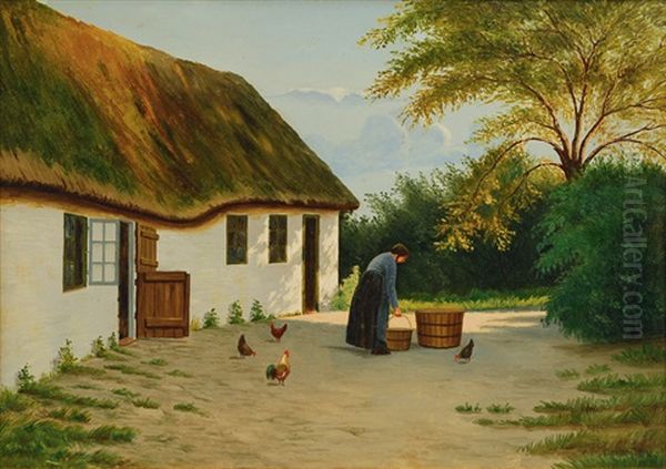 A Farm With A Peasant Woman - view 1