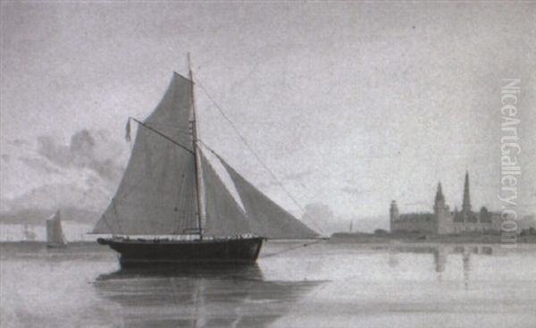 Marine Med Skibe Ud For Kronborg - view 1