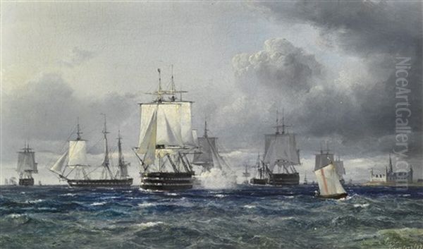 The Russian Squadron In Oresund 1848 - view 1