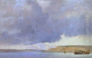 Fjordparti Med Lav Horisont, Dybbol by Emanuel Larsen