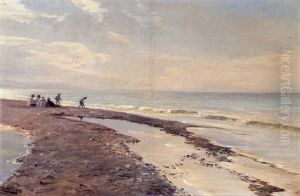 Pa Stranden En Sommerdag