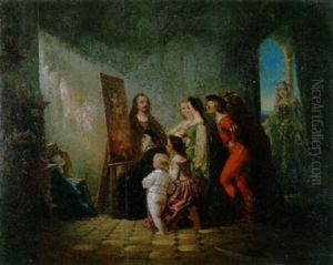Atelierinterieur by Peter Julius Larsen