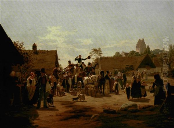 Scene I En Sjellandsk Landsby I Sommeren 1848 - view 1