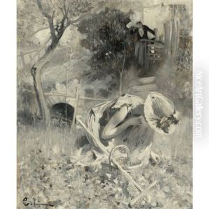 Tradgardsidyll (garden Idyll) (+ Telefonering (on The Telephone), Smllr; 2 Works) by Carl Olof Larsson