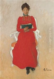 Portratt Av Dora Lamm - Portrait Of Dora Lamm by Carl Olof Larsson