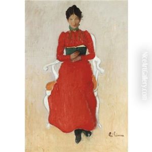 Portratt Av Dora Lamm (portrait Of Dora Lamm) by Carl Olof Larsson