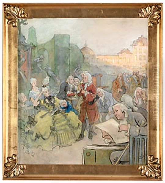 Vittert Sallskap Vid Drottningholms Slott - view 1