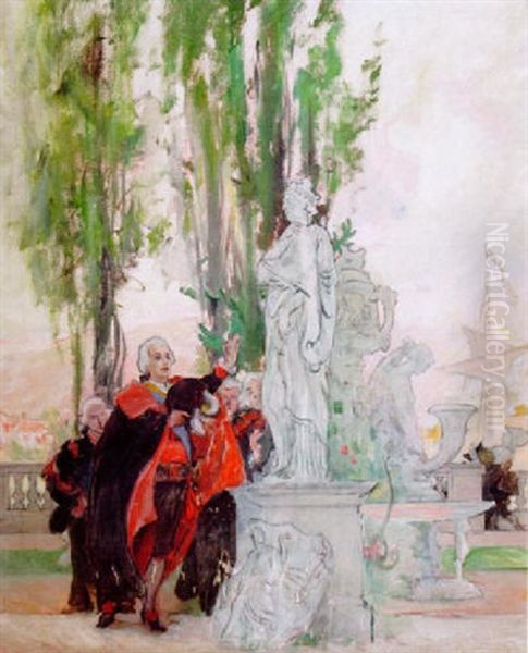 Konstens Beskyddare Och Museets Grundare, Gustav Iii Mottager Antika Konstverk - view 1