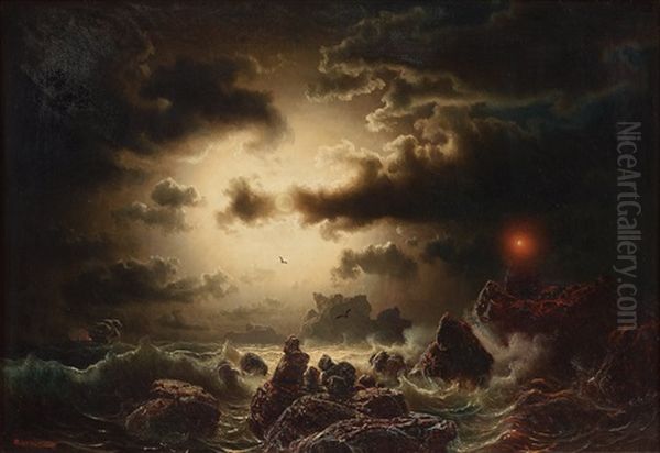 Ship On A Stormy Sea - view 1