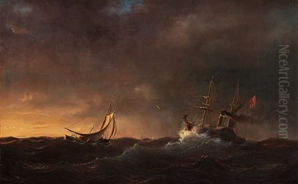 Stormig Afton Pa Havet (stormy Evening On The Sea) - view 1