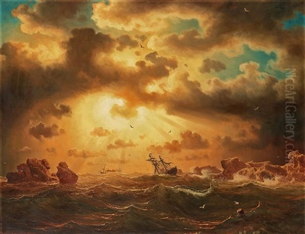 A Shipwreck By The Rocks - view 1