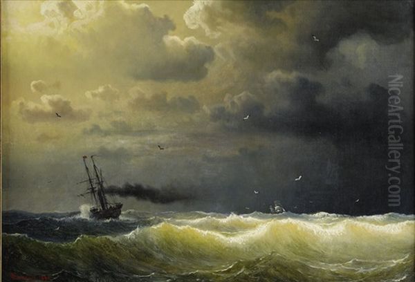 Angfartyg I Storm - view 1