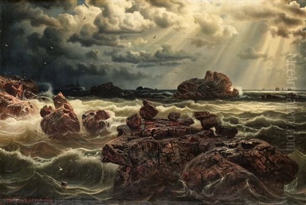 Larson_marcus Kustlandskap Med Fartyg Vid Horisonten - view 1