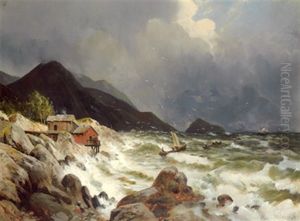 Sturm Uber Fjord by Marcus Larsson