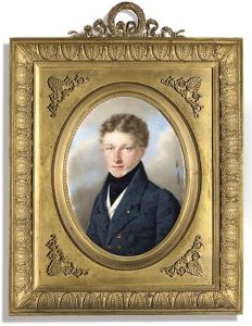 Robert Tubbs In Blue Coat, White Waistcoat And Black Cravat, Fair Curling Hair