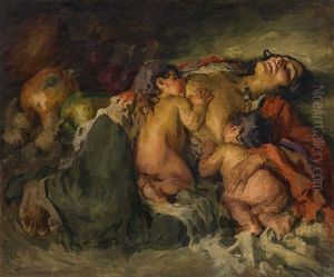 A Nursing Mother by Hans Larwin