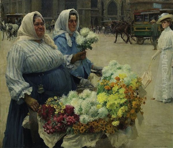 Blumenfrauen Vor St. Stephan, Wien - view 1