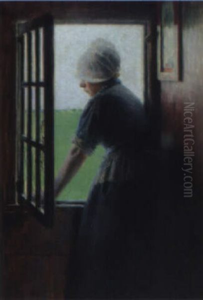 Hollandisches Madchen Am Fenster - view 1