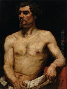 Self-portrait With A Book by Roland Lary