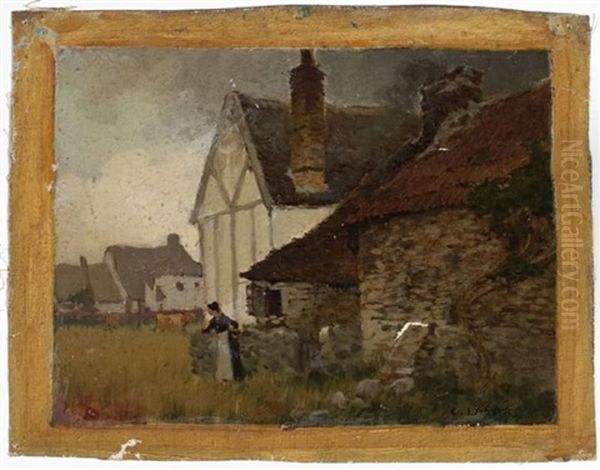 Figures Near An Alpine Cottage (+ 2 Others; 3 Works) - view 1