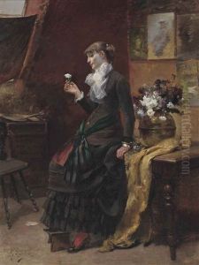 A Pensive Moment by Gustave Francois Lasellaz