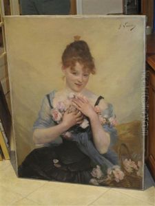 La Dalme Aux Roses by Gustave Francois Lasellaz
