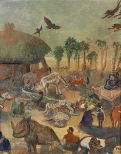 Tiermarkt In Timbuktu by Oskar Laske