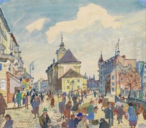 St. Florian, Wiedner Hauptstrase by Oskar Laske