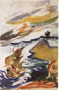 Zwei Szenen Aus Shakespeares "der Strum" by Oskar Laske