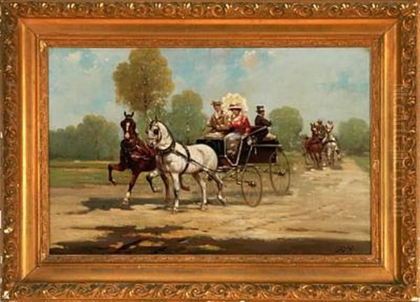 Distinguished Party In A Horse Carriage - view 1