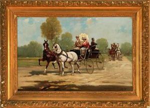 Distinguished Party In A Horse Carriage by L. Lasky
