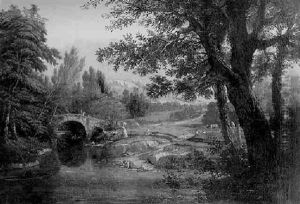 Landschaft Mit Fluss Und Personenstaffage Landschaft Mit Fluss Und Personenstaffage