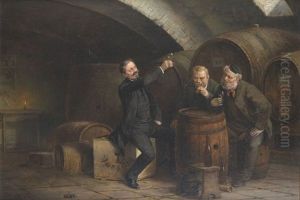 Frohliche Weinprobe by Hans August Lassen