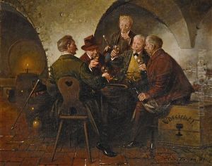 Bei Der Weinprobe by Hans August Lassen