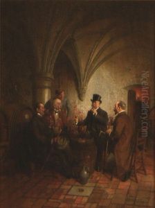 Men Tasting Wine by Hans August Lassen