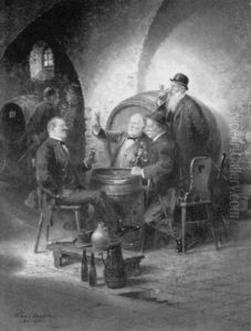Bei Der Weinprobe by Hans August Lassen