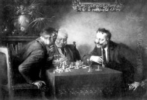 Die Schachspieler by Hans August Lassen