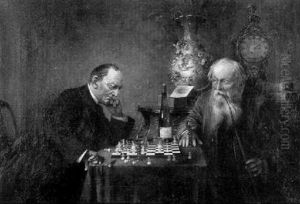 Die Knifflige Schachpartie by Hans August Lassen
