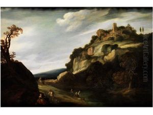 Arkadische Landschaft Mit Figuren by Pieter Lastman