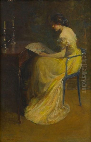 Elegant Lady In Interior - view 1