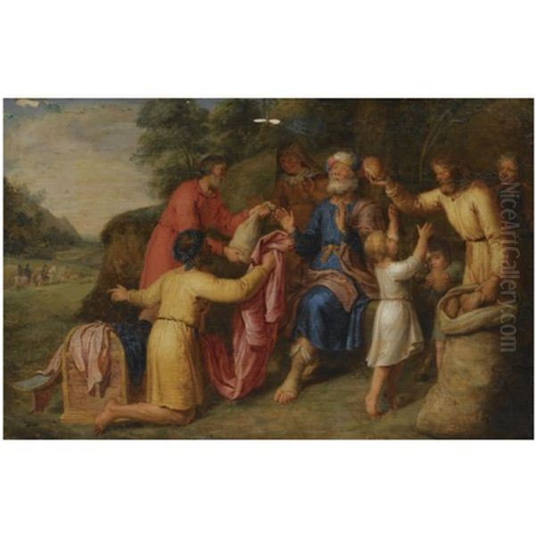 Joseph's Brothers Returning To Jacob Bearing Gifts - view 1