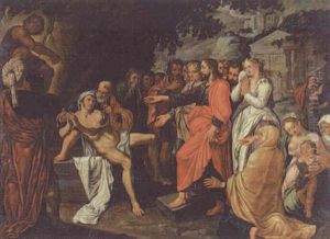 Die Auferweckung Des Lazarus by Pieter Lastman