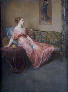 Lady In Waiting by Edward August Bell