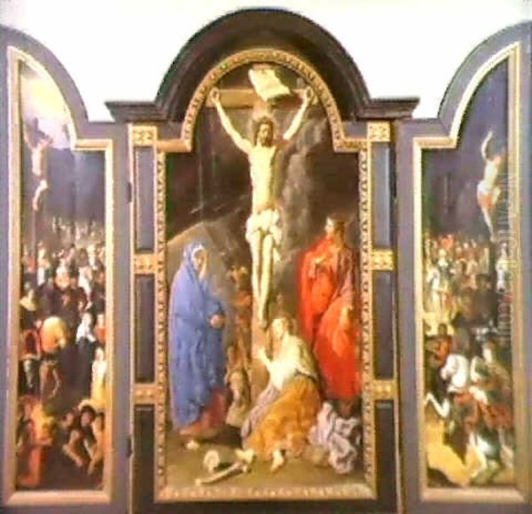 The Crucifixion (wing Panels 100.5x30.5cm) - view 1