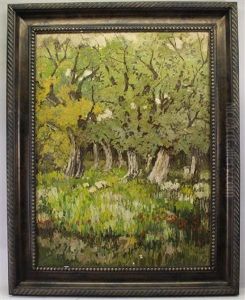 Impressionist Wooded Landscape Painting Impressionist Wooded Landscape Painting