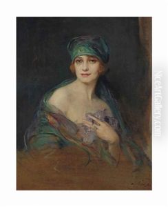 Portrait De La Princesse Donna Maria Ruspoli (1888-1976), Duchesse De Gramont by Philip Alexius De Laszlo