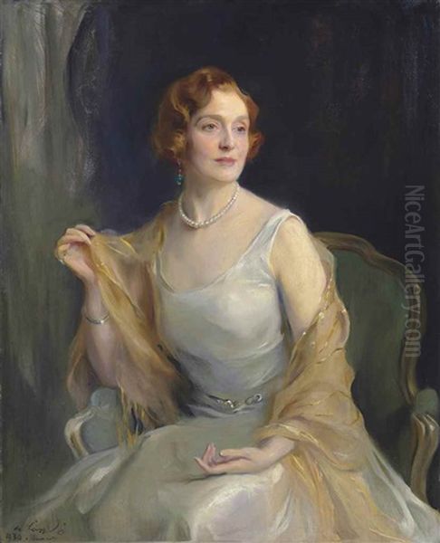 Portrait Of Cicely Wigan, Nee Cicely Margaret Bagot - view 1