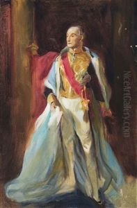 Preparatory Sketch Of Sir Rufus Daniel Isaacs (1860-1935), 1st Marquess Of Reading And Viceroy Of India, 1926, Wearing The Robes Of The Grand Master Of The Star Of India by Philip Alexius De Laszlo